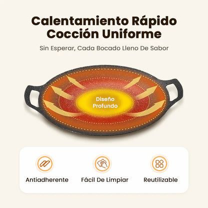 🔥 Plancha Budare Antiadherente 33 cm 🥩🥦 – Cocina sano, sin aceite y en minutos