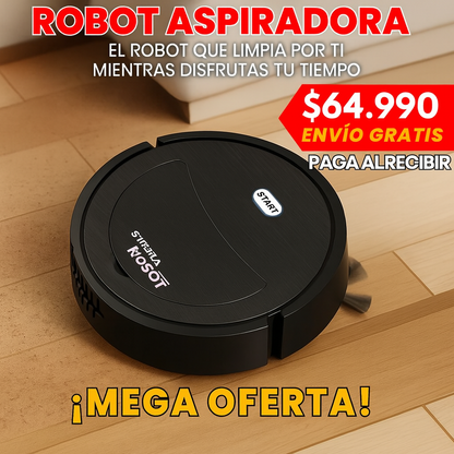 Aspiradora Robot Inteligente 3 en 1 - Aspira, Barre y Limpia