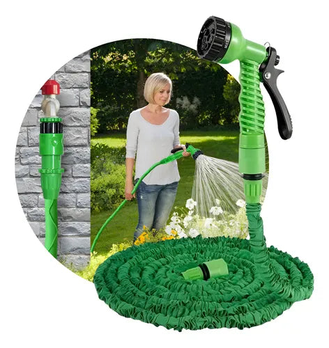 Manguera Extensible + Pistola Regadora - 22.5 Metros