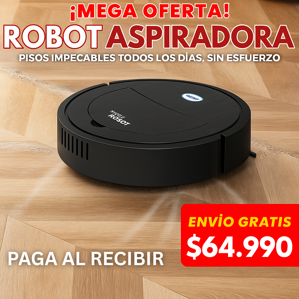 Aspiradora Robot Inteligente 3 en 1 - Aspira, Barre y Limpia